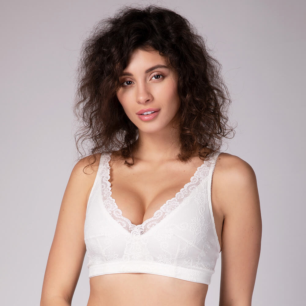 Post Surgery Non Padded Lace Bras 2 Pack